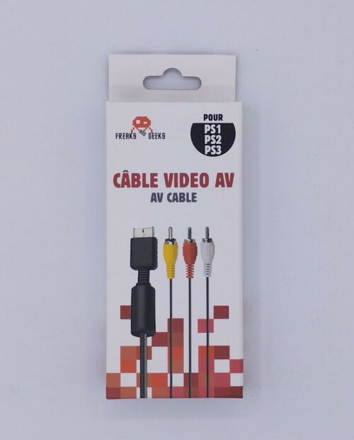 Câble Video AV Pour PS1/PS2/PS3 en boîte