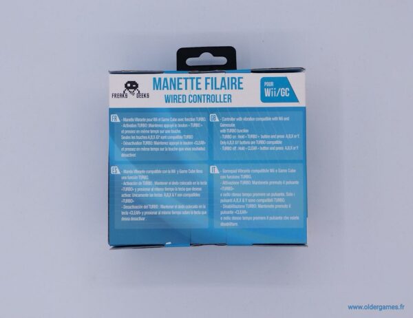 Manette Noire Wii/Gamecube avec fonction Turbo et Slow