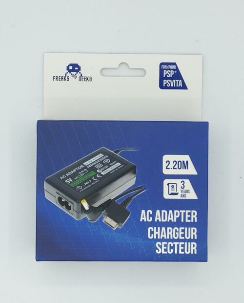 Chargeur secteur PS Vita 1000 & PSP + câble (avec 2 embouts)