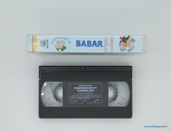 Babar Pompadour et Cornélius VHS cassette video videoclub retrogaming older games oldergames.fr