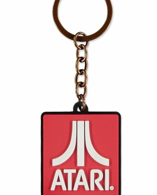 Porte-clés en Caoutchouc Logo Atari