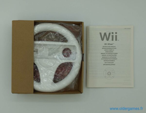 Volant Wii wheel en boite retrogaming jeux videos older games oldergames.fr nintendo wii wiiu