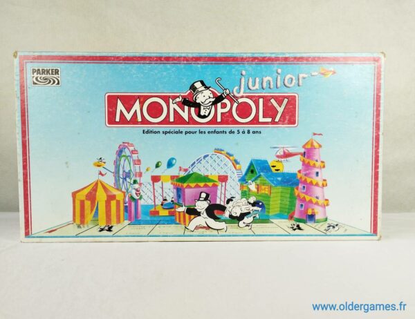 Monopoly Junior Parker 1992 jeu de société vintage jeu éducatif jeu d'adresse retrogaming oldergames.fr older games normandie nostalgique