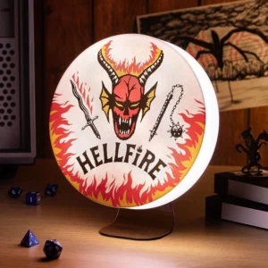 Lampe Hellfire Club Logo Stranger Things pop culture produit dérivé retrogaming jeux video older games oldergames.fr normandie
