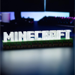 Lampe Logo Minecraft pop culture produit dérivé retrogaming jeux video older games oldergames.fr normandie