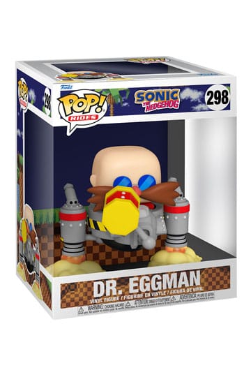 POP N° 298 - Rides Vinyl figurine Dr. Eggman 15 cm Sonic the Hedgehog pop culture produit dérivé retrogaming jeux video older games oldergames.fr normandie