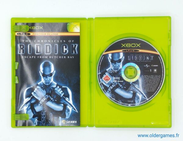 The Chronicles of Riddick Escape from Butcher Bay microsoft xbox 1ère génération retrogaming jeux video older games oldergames.fr normandie