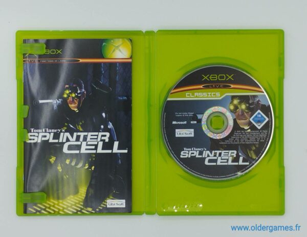 Tom Clancy's Splinter Cell microsoft xbox 1ère génération retrogaming jeux video older games oldergames.fr normandie