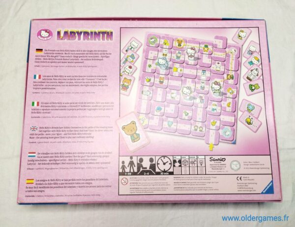 Labyrinth Hello Kitty jeu de société vintage jeu éducatif jeu d'adresse retrogaming oldergames.fr older games normandie nostalgique