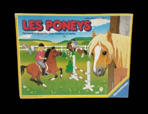 Les Poneys jeu de société vintage jeu éducatif jeu d'adresse retrogaming oldergames.fr older games normandie nostalgique