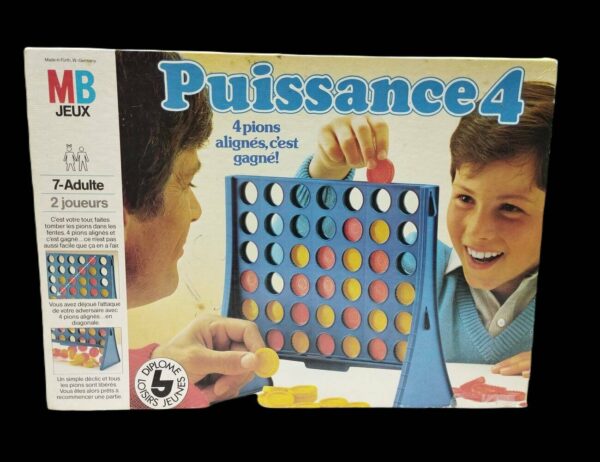 Puissance 4 jeu de société vintage jeu éducatif jeu d'adresse retrogaming oldergames.fr older games normandie nostalgique